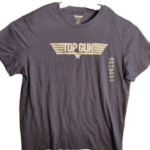 Top Gun T-Shirt Men's Size 2XL Blue Wings Logo Classic Movie Graphic Print Tee